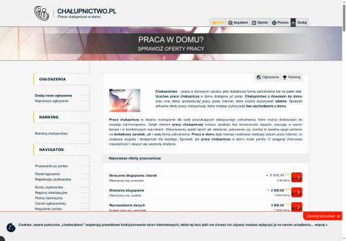Chałupnictwo w internecie, zlecenia
